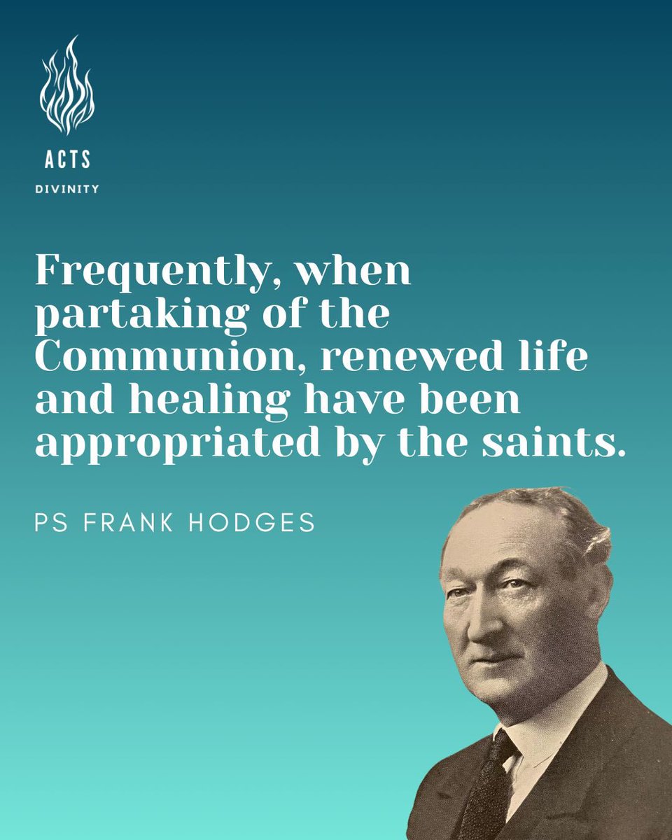 ActsDivinity's tweet image. An early Pentecostal perspective on the Lord’s Supper.