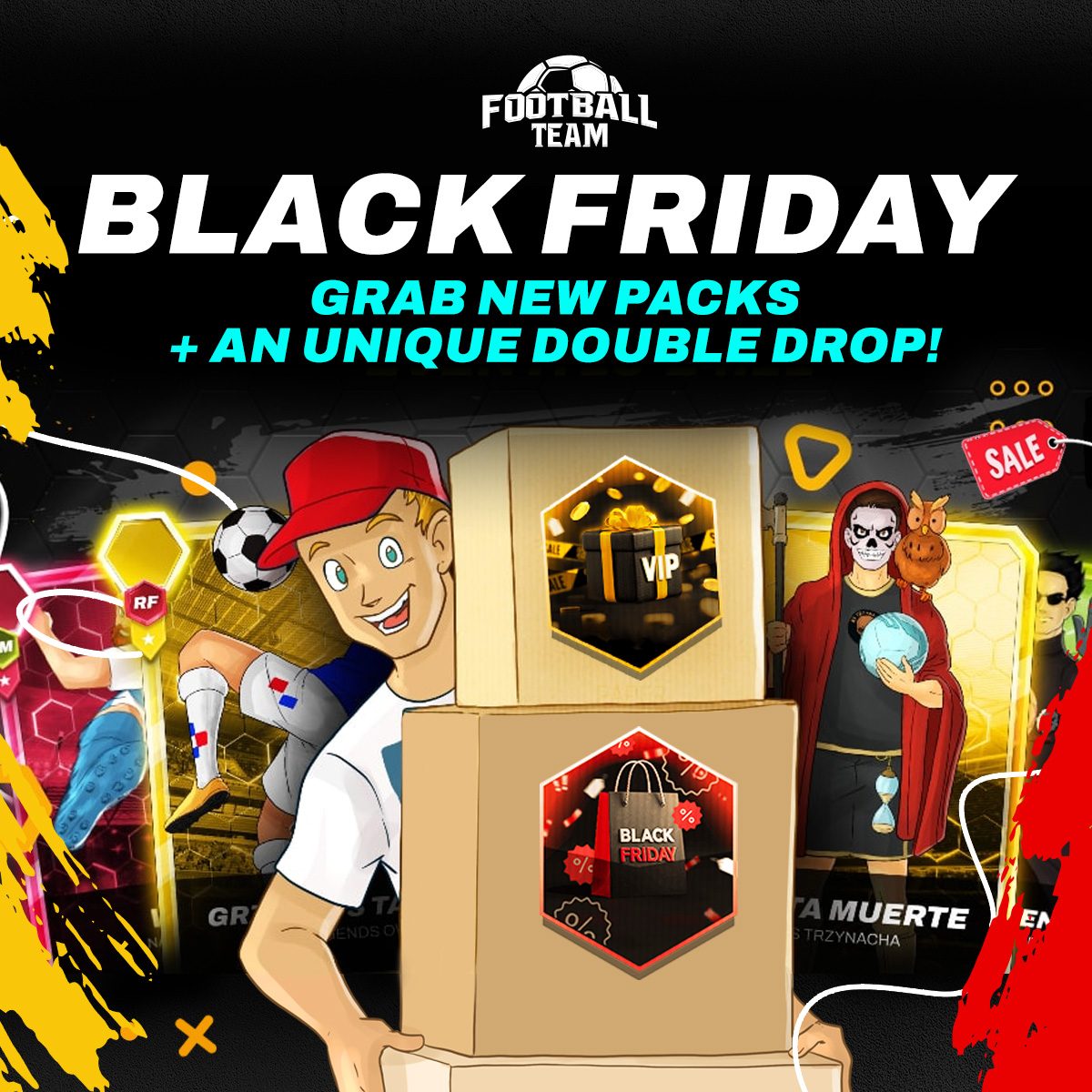 Footballteam_PL's tweet image. 🛒 Black Friday is hitting FootballTeam at full speed 

🗓️ From November 28 to December 7, grab two brand-new packs, a set of powerful progression bonuses, and a completely new personal Double Drop system that makes your pack openings even sweeter!

❓ What’s inside the new