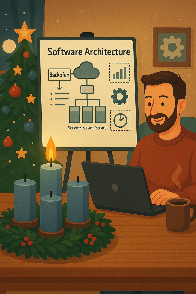 ITechProgress's tweet image. Fun Fact: Wie Softwarearchitektur den 1. Advent planen würde 🎄💻
Ziel: gemütlicher Sonntag mit hoher Availability.
Entscheidung: monolithischer Adventskranz oder vier Kerzen-Services als Releases.
Backofen-Performance &amp;amp; Sofa–Küche-Latenz inklusive. Einen Frohen 1. Advent! ✨
