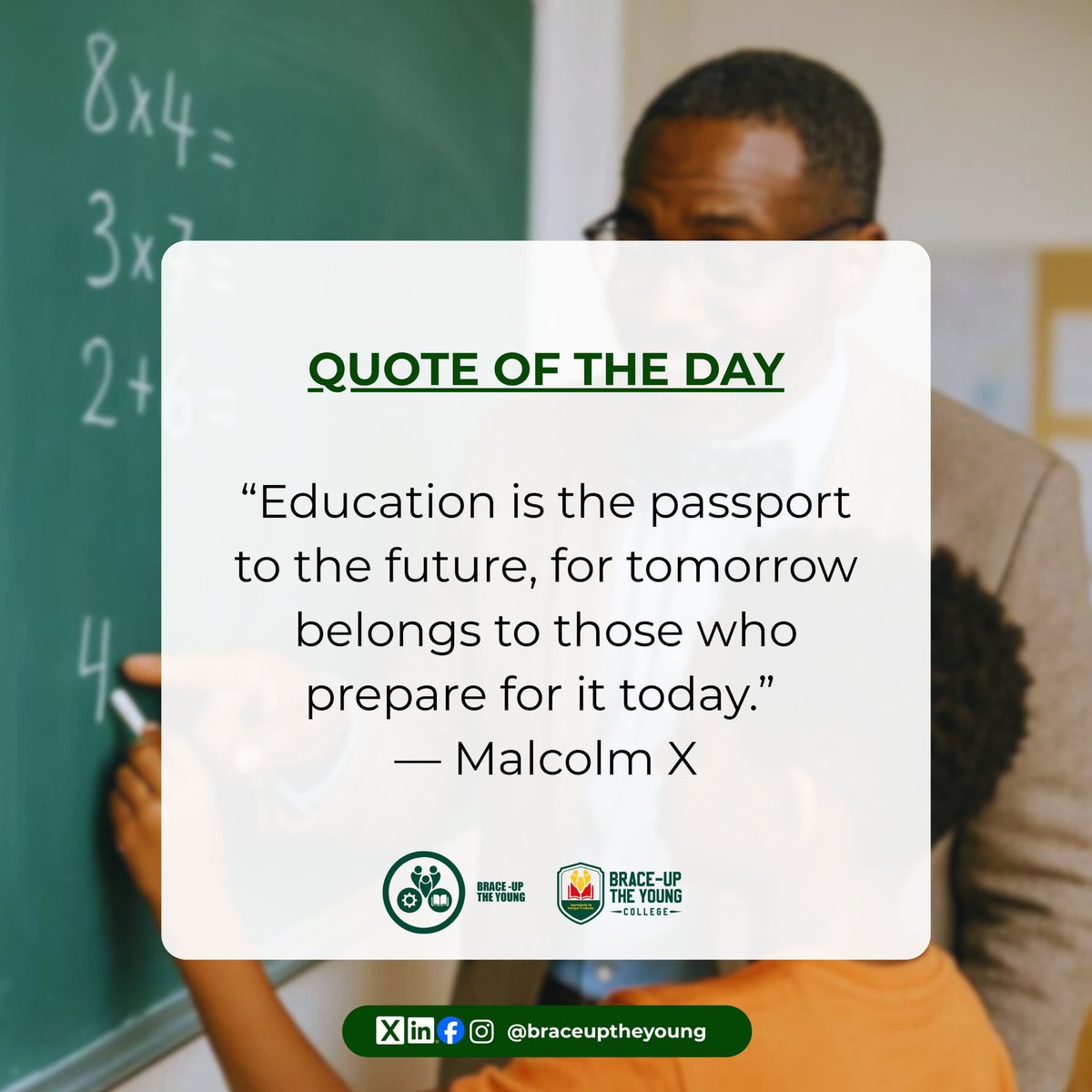 BraceuptheYoung's tweet image. Education powers tomorrow.
Every child deserves that chance and we’re helping them step into the future with confidence.

#BraceUpTheYoung #EducationForAll #BuildingFutures