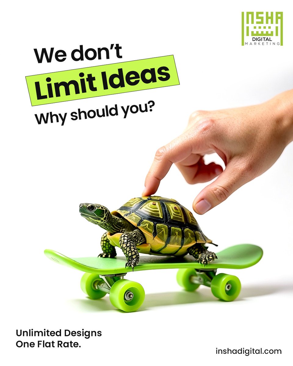 insha_digital's tweet image. Why stay slow when your ideas can speed ahead?
At Insha Digital, creativity has no brakes. One flat rate, Unlimited Designs. Zero limits. 
Ready to roll? Let’s design without boundaries.

#UnlimitedDesigns #DesignWithoutLimits #FlatRateCreativity #InshaDigital #BrandOnTheMove
