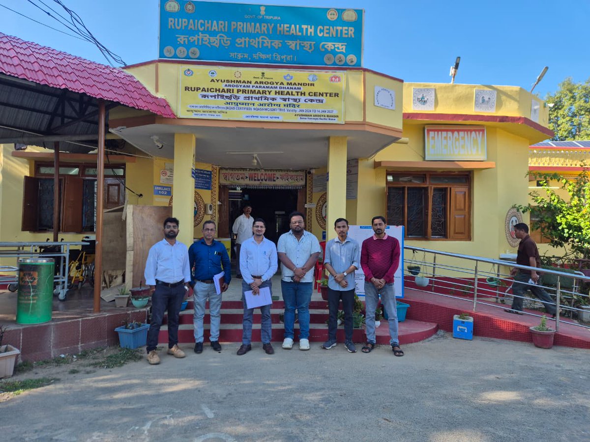 nhm_tripura's tweet photo. Dr. Abbas,Consultant, NPCCHH,GoI, visited South Tripura Dist to review the implementation of the Climate Change Programme of NHM. During the visit, he held a detailed consultation with the CMO, South, followed by field visit at Rupaichari PHC,Kathalchari Sub-Centre &amp;Sabroom SDH https://t.co/X6m2pVmART