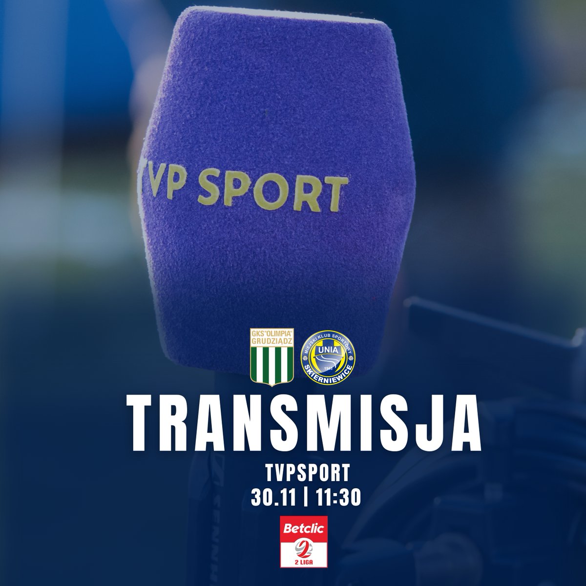 📺 Dzisiejszy mecz obejrzycie na antenie TVP Sport
Początek 11:25 👉 tiny.pl/y0v_g8xw
Bądźcie z nami! ⚪🔵🟡