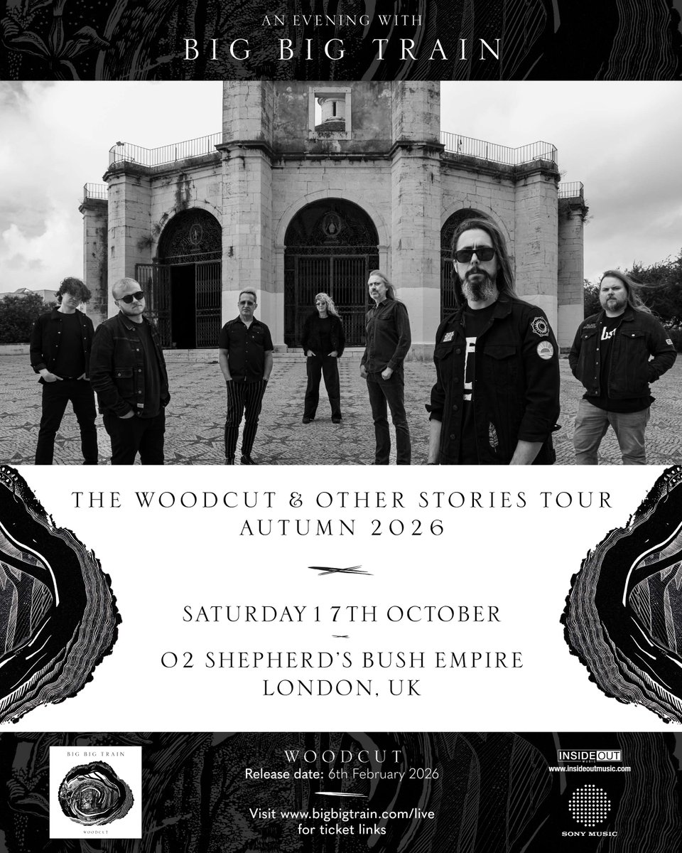 O2SBE's tweet image. .@bigbigtrain are coming to #O2ShepherdsBushEmpire on Sat 17 Oct! Join us for a special two-hour show featuring Woodcut plus fan favourites and rare tracks.

Tickets on sale now 🎟️amg-venues.com/63qM50XyWl5
#BigBigTrain