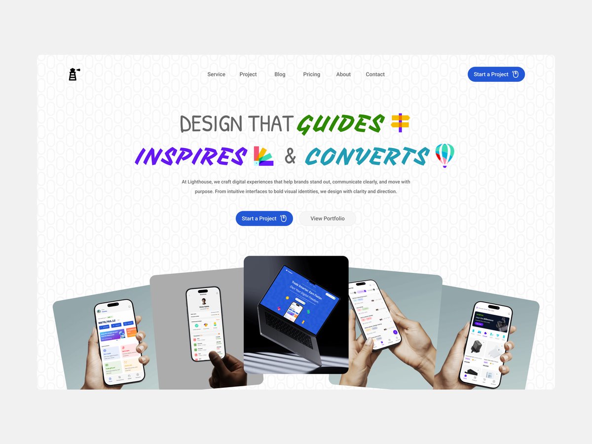 olutimzzy26's tweet image. Clean, simple design isn’t “plain.”
It’s powerful, It gets out of the user’s way.

A landing page design for a design agency called Lighthouse👨‍🎨🎨

#UIDesign #uxdesign #website #WebDesign #designagency