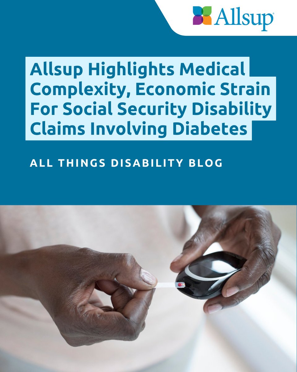 Allsup's tweet image. Diabetes complications can make SSDI claims more complex, especially when serious health issues limit your ability to work. Allsup offers expert help with applications, appeals and financial support resources: allsup.help/4nXnXWL

#DiabetesAwareness #ExpertHelp #ApplyForSSDI…