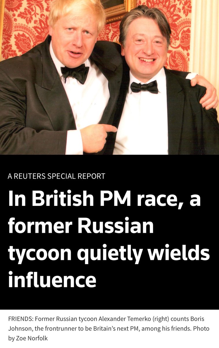 🆘 🇷🇺 A wider pattern is emerging.

A Reuters investigation earlier showed Russian-linked donors and operatives attempting to build influence around Brexit-era Conservative politics 👉including during the Johnson years.

None of this has ever been fully investigated.

We now