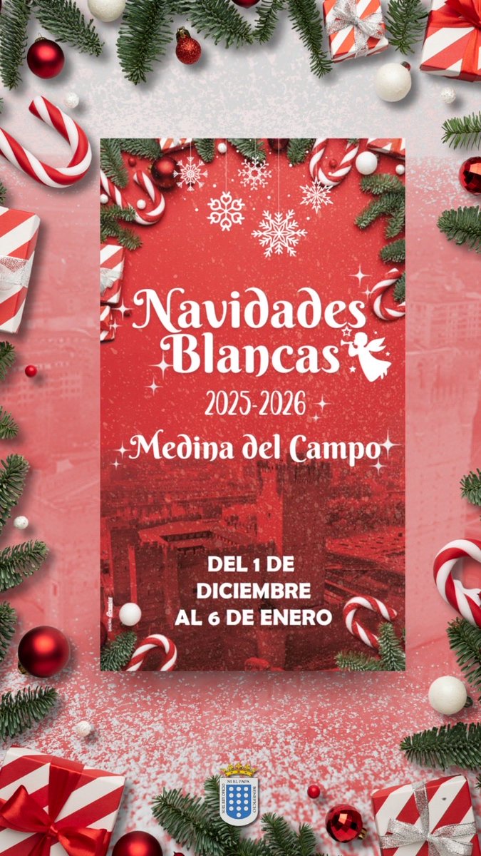 🎄✨ ¡Medina del Campo ya tiene lista su programación completa de #NavidadesBlancas2025! 🎅🎶

Consulta todas las actividades que llenarán de magia nuestras calles esta Navidad. 💫

📲 Toda la información en 👉 ayto-medinadelcampo.es/noticias/item/…

#MedinaDelCampo #Navidades2025
