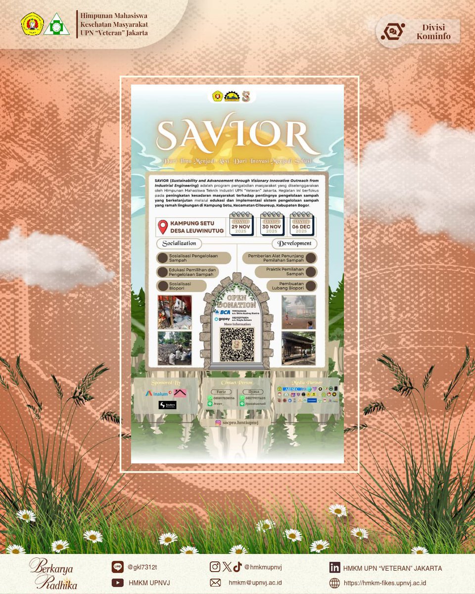 hmkmupnvj's tweet image. [ INFO MEDIA PARTNER]

✨🌱 [ SOCIAL PROJECT HMTI — SAVIOR 2025 ] 🌱✨

Halo Kesmasekut! 👋🏻