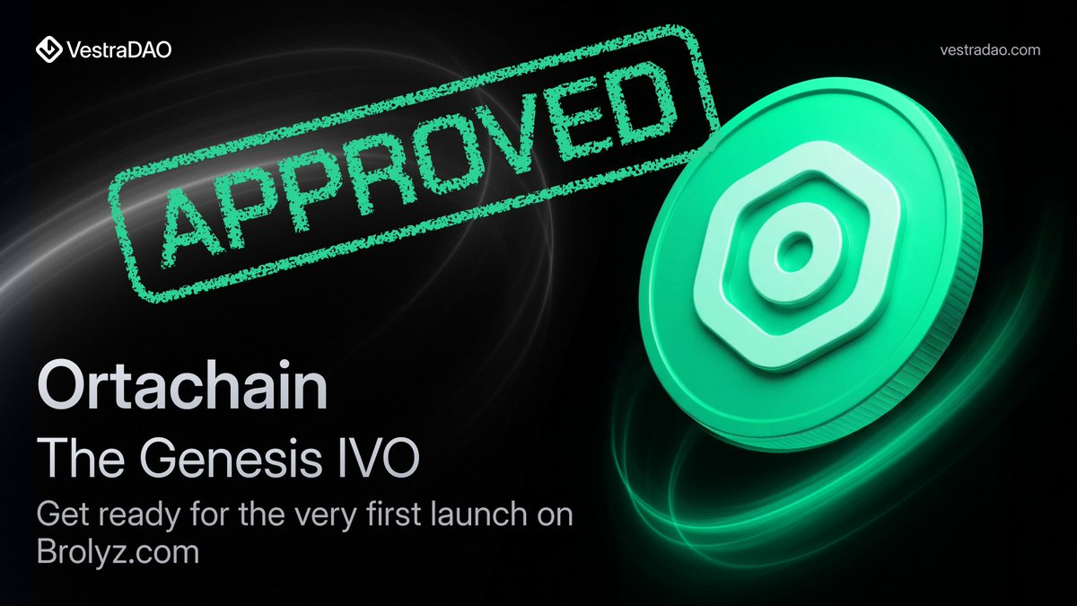 vestra's tweet image. VestraDAO has now approved Ortachain IVO ✅

The first-ever IVO on Brolyz will take place on 5-15 December with @ortachain  

Get ready for a new chapter in our ecosystem.

Get ready for $ORTA 🔥