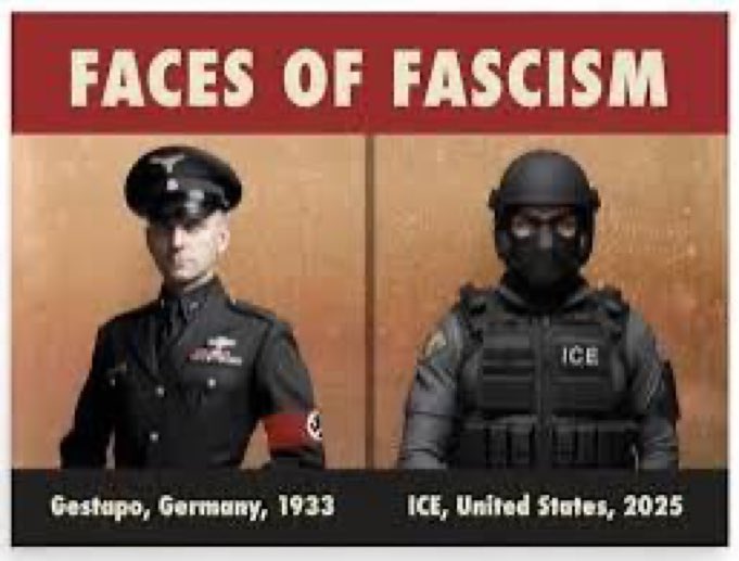 Jkineman's tweet photo. 4: ⚠️  ATTN ICE &amp; DHS AGENTS
You can be held CRIMINALLY &amp; CIVILLY LIABLE for your actions.

Remember:
For atrocities against their people, German Nazis were TRIED &amp; HANGED in Nuremberg.

#FascistDHS #FascistICE https://t.co/rUcDFRBtNz