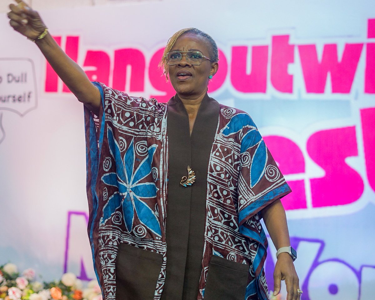 HangOutwithTee's tweet photo. Look Who Came to Play! 

We had the one and only  Adesuwa Onyenokwe  grace the #NoDullYourself event! 

And the best part? She had so much fun with us! We were so happy she came out to vibe and share the good times. A true TV icon! https://t.co/Q3NXOtiSGU