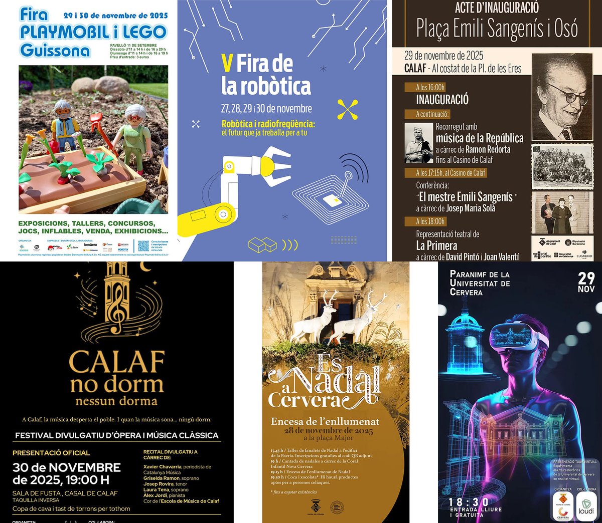SomSegarra's tweet image. Sense plans per al cap de setmana? #fires #festes #concert #teatre #íbers #conferència #expos i #visites, viu la #tardorsegarra!
@lasegarra @paeriacervera @TurismeGuissona @TurismeVerdu @AjuntamentCalaf @CConcabella @BiblioGuissona @Espitllera
ℹ️ visit.somsegarra.cat
