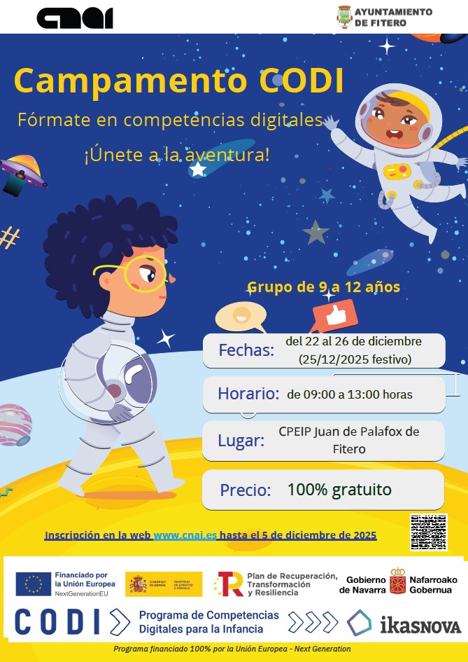 Campamento CODI
Programa de #competenciasdigitales para la #infancia
#navidad2025 #Fitero