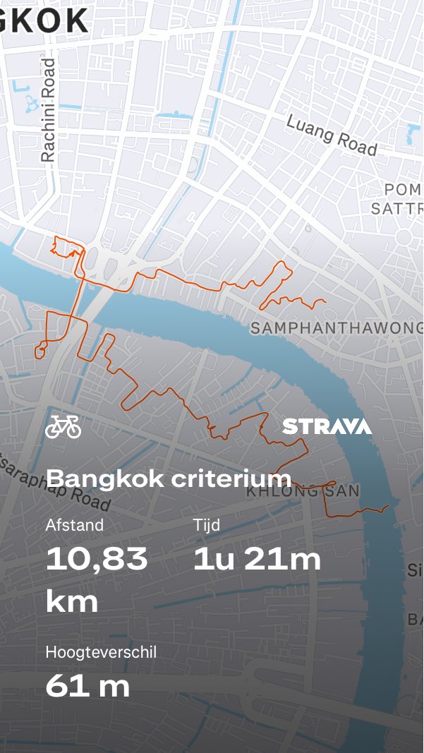 Bangkok criterium!🚴‍♂️🏆

strava.app.link/o4Z4vGG2EYb