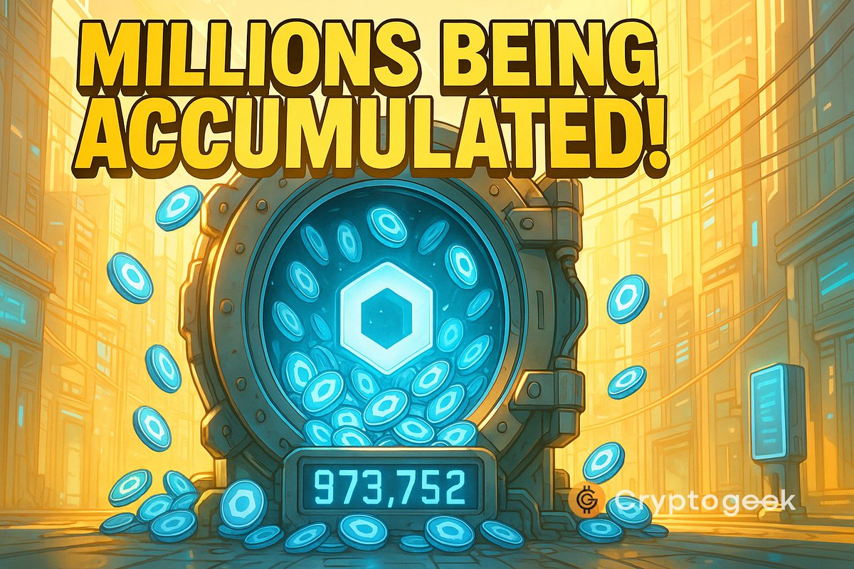 the_Cryptogeek's tweet image. 🔥 Chainlink Reserve just scooped up 87,079 $LINK, pushing holdings to 973,752.7 $LINK 😳
Is this quiet accumulation before the next oracle season, or just another day in smart contract heaven? ⛓️
What’s your play on $LINK here?
#Chainlink #ChainlinkReserve #LINKnews