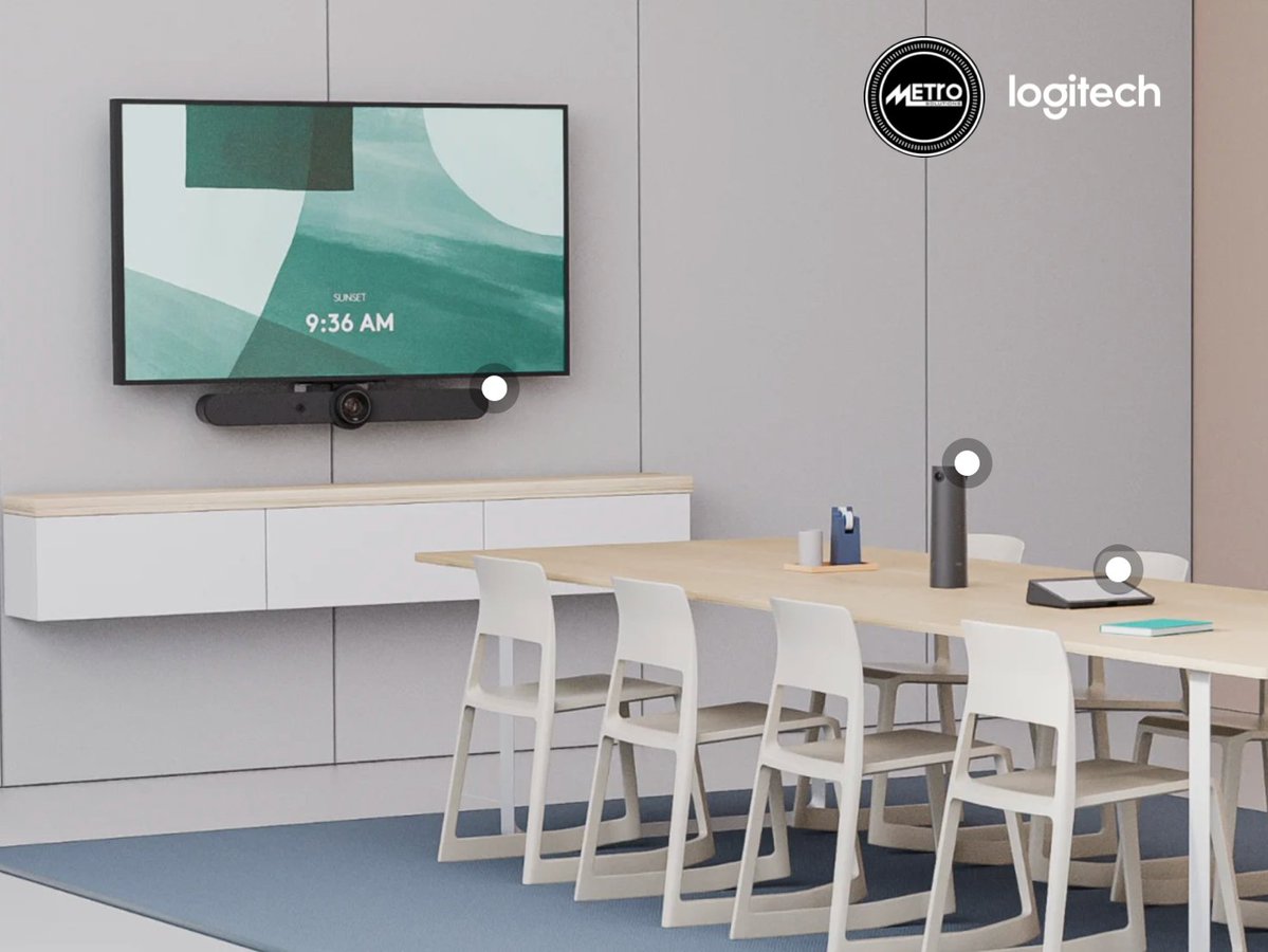 metrosolutionsx's tweet image. Logitech For Business -BE SEEN AND HEARD CLEARLY

For more traditional room setups with long tables, these solutions ensure participants around the table can be seen and heard, by clearly capturing voices, faces

Metro Solutions #ProAV official Logitech partners. 
Tel 021 4341123