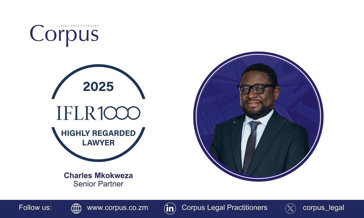 corpus_legal's tweet image. Congratulations to our Senior Partner, Charles Mkokweza, for maintaining his ranking as Highly Regarded individual with respect to Project Development, Energy &amp;amp; Infrastructure, Banking and Project Finance in the IFLR1000 2025 rankings.
 
#Corpus #Energy #ProjectDevelopment