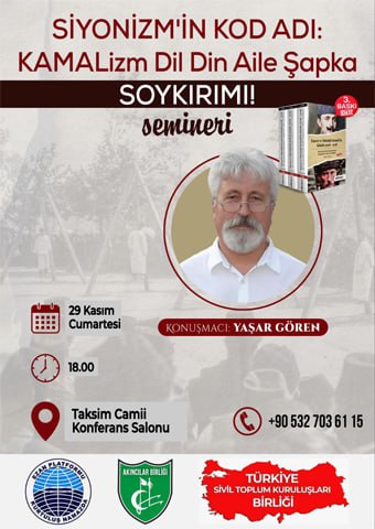 Filistin işgalini! Tanıma! Günü Konferansı
DİL DİN AİLE ŞAPKA SOYKIRIMI
29Kasım⌚18 TaksimCami

YaşarGören #FilistinCephesi Hain #BlackJumbo 1908/1938 siyonizm İT Terörü 
CANLI
youtube.com/shorts/naTdhMi…
AKINCIM.TR
TurkiyeSTKbirligi.t.me
<a href="/EzanPlatformu/">Siyonist EBTER Monark 3856 cami işgal! #EZANYASAK!</a>
<a href="/AdaletPlatformu/">ADALETplatformu #SeçtikleriniDenetle AİLEM AKINCIM</a>