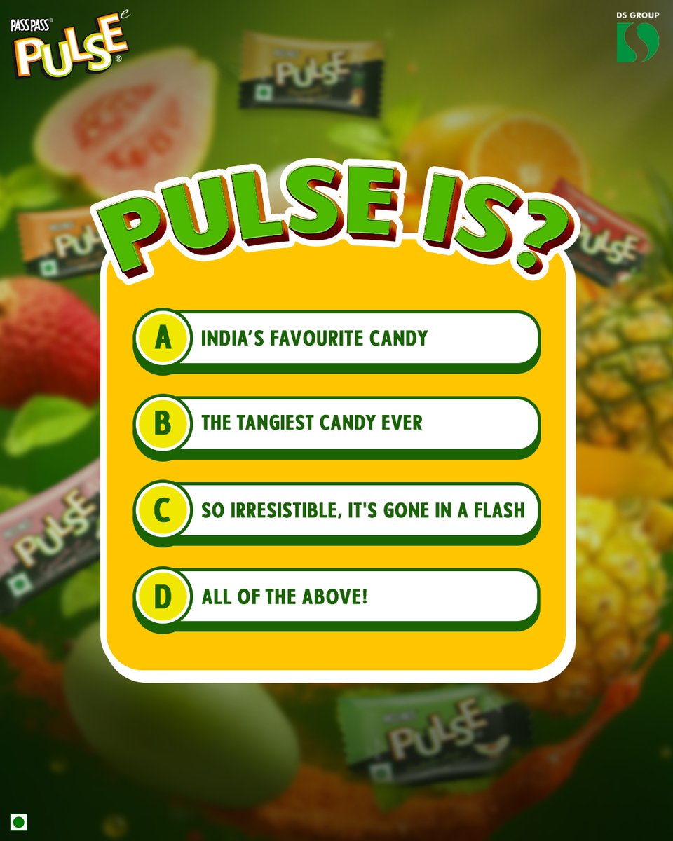 PassPass_Pulse's tweet image. Iska answer toh har deewane ko pata hai! 😜

Comment karo!

#PranJaayeParPulseNaJaaye  #Pulse #Tangy #Tanginess #PulseCandy #Masaledaar #PulseToffee #PulseDeewana
