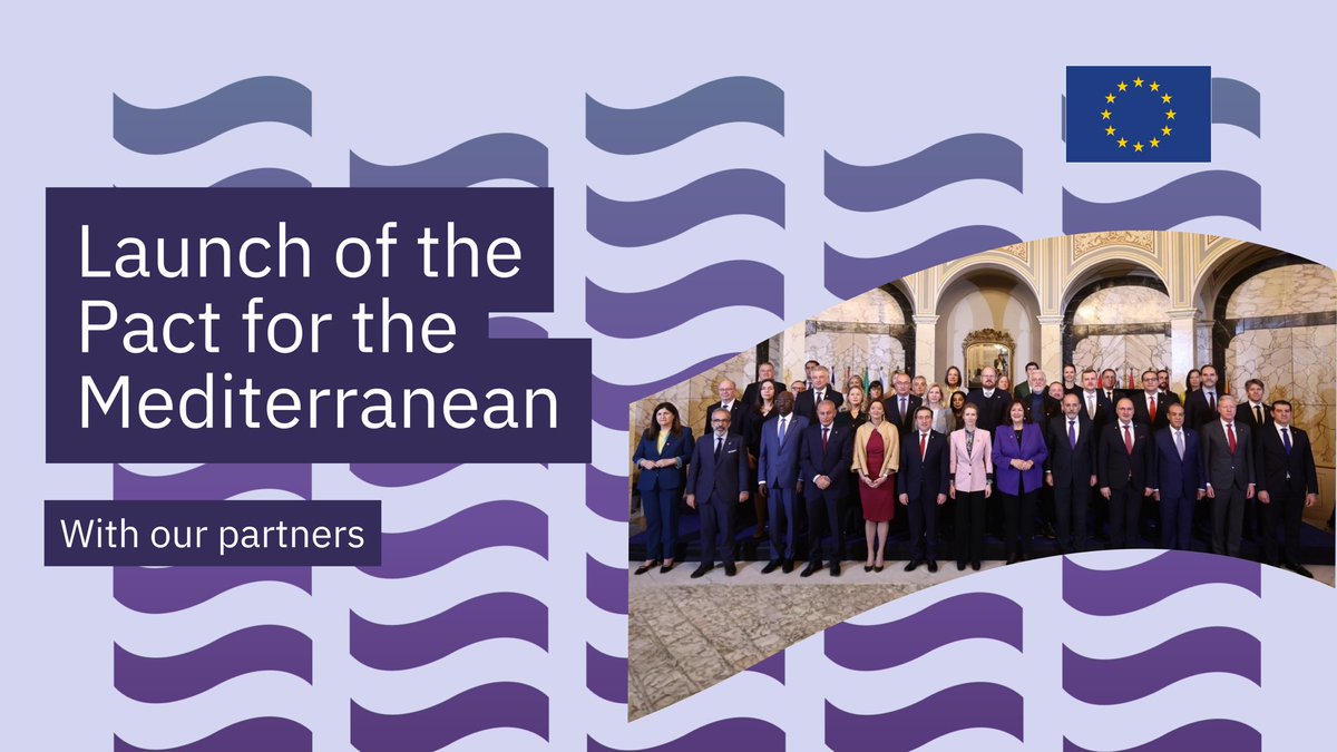 Our common Mediterranean future is written today in Barcelona ✨🌊

We have launched the Pact for the Mediterranean with 🇪🇺 Member States and partner countries.

Now our work continues to adopt the Action Plan in 2026.

#OneSeaOnePactOneFuture