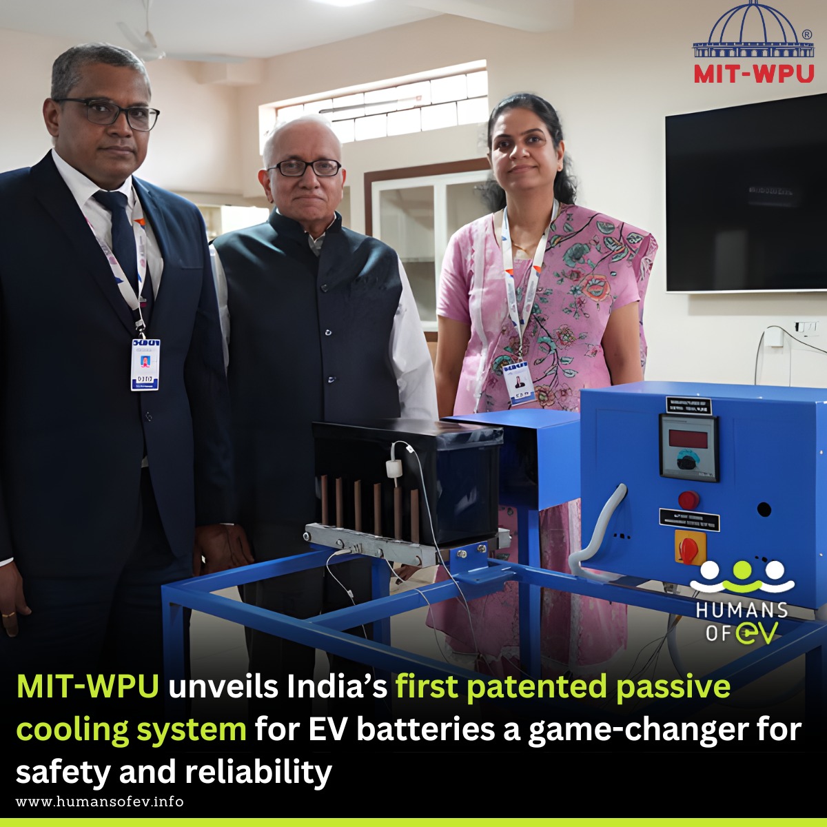 humans_of_Ev's tweet image. MIT-WPU researchers develop a 𝗽𝗮𝘀𝘀𝗶𝘃𝗲 𝗰𝗼𝗼𝗹𝗶𝗻𝗴 𝘀𝘆𝘀𝘁𝗲𝗺 𝗳𝗼𝗿 𝗘𝗩 𝗯𝗮𝘁𝘁𝗲𝗿𝗶𝗲𝘀 reducing heat without fans, pumps or extra power.
A cheaper, safer path to cooler, longer-lasting EV packs in India.

@FoET_MITWPU  #BatteryInnovation #CoolingTechnology