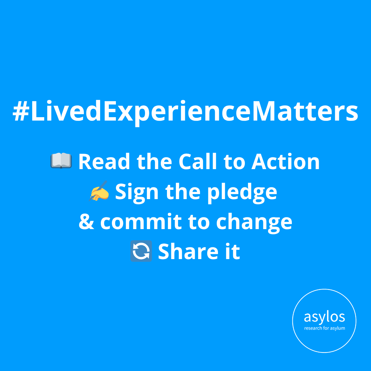 asylos_'s tweet image. June 6th workshop brought together experts &amp;amp; people with #livedexperience of #migration #exploitation.

Result 👉 a #CallToAction for recognising lived experience as #expertise.

📖 Read &amp;amp; sign to commit: asylos.org/call-to-action…

#LivedExperienceMatters