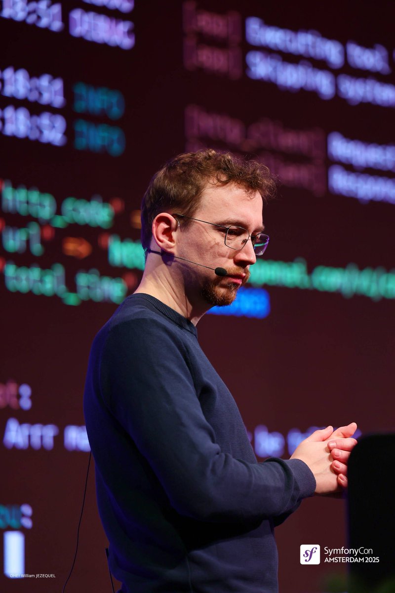 symfonycon's tweet image. 🚀First of the day!
Christopher Hertel is kicking off Day 2 with “Symfony AI in Action” 🤖⚡

From hype to real AI features — he shows how Symfony AI brings smart, agent-powered capabilities right into your PHP apps! 💡💻

Tune in and get inspired! 🔥
@el_stoffel #SymfonyCon 🎉