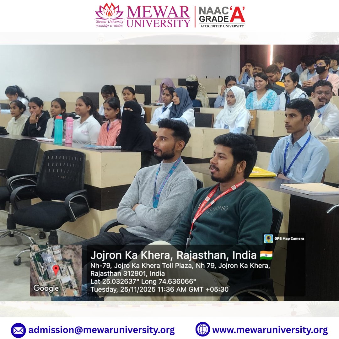 universitymewar's tweet image. 🩺✨ Guest Lecture Alert! ✨🩺

The Department of Paramedical &amp;amp; Allied Health Sciences, #MewarUniversity, organized an insightful #GuestLecture on #OTSterilization Methods and Procedures on 25 November 2025.

#ParamedicalSciences #Twitter #HealthcareEducation #MedicalTraining