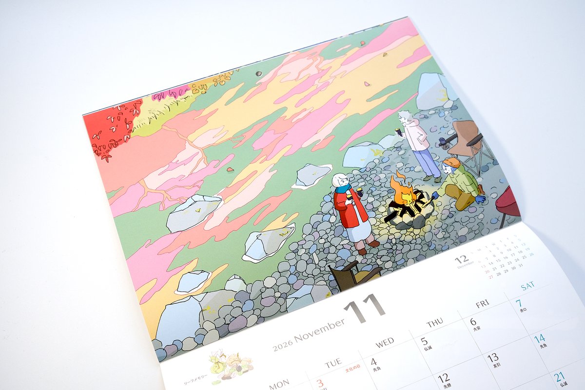 モンロワールさんの2026年カレンダーイラストを今年も担当させて