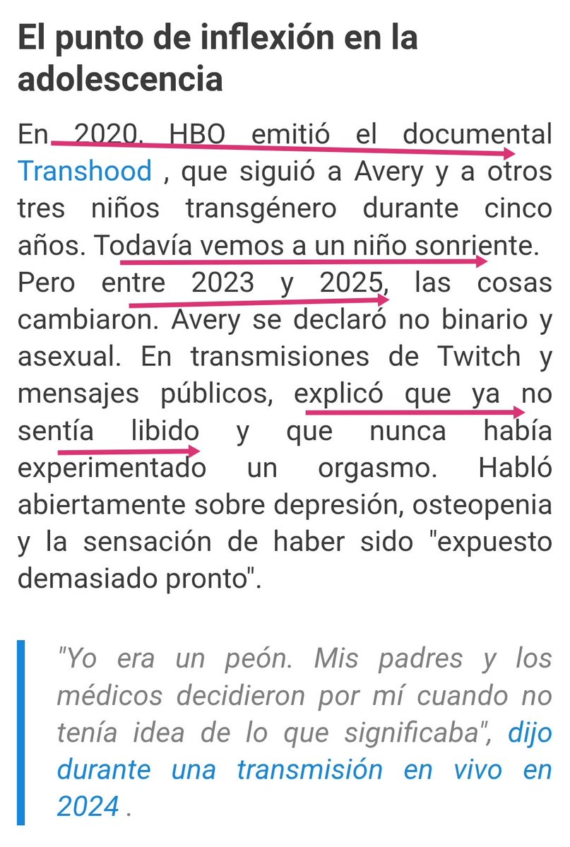 HanaqPachaWayta's tweet image. VAYA PORDIÓS,  si antes sacamos el tema. Este niño fue portada de National Geographic como &quot;exitosa niña trans&quot;, sometido a bloqueadores hormonales desde los 8 años. Tras la adolescencia, esto es lo que dice.

DEJAD A LOS NIÑOS/AS EN PAZ.

lemediaen442.fr/jai-ete-un-pio…