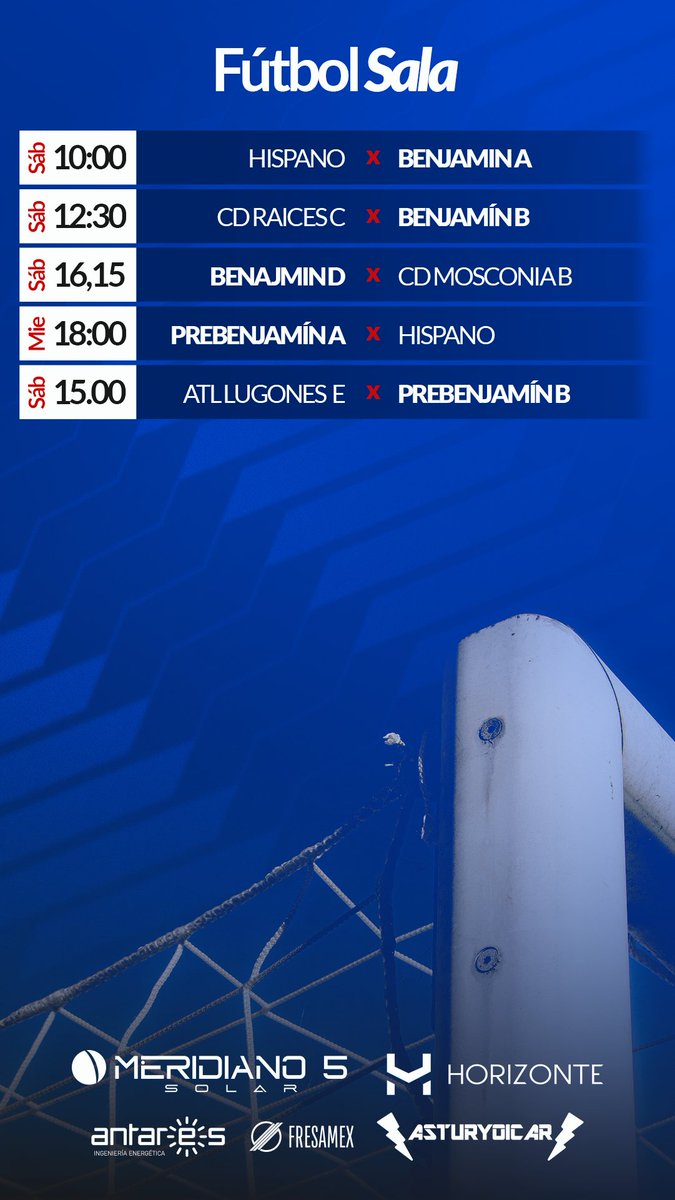 🗓️ 𝐇𝐨𝐫𝐚𝐫𝐢𝐨𝐬  |  Estos son los partidos que disputarán esta jornada nuestros equipos
