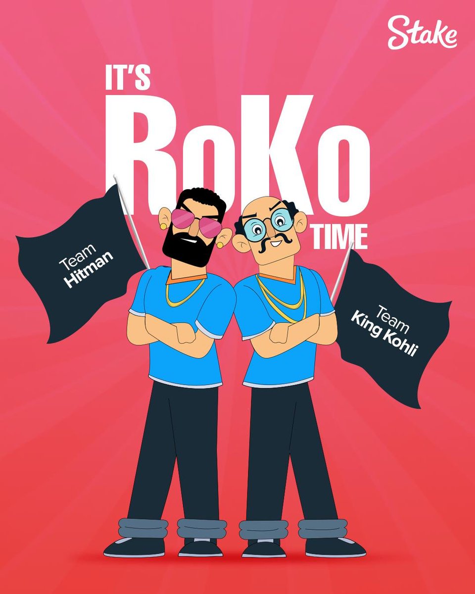 Guess who’s back? Back again?
It’s ROKO time! 🎰

Babu bhai is a Virat-crazy. Cirkit is a Rohit-crazy.

Help them place their stakes — and if they win, you win too!

Terms &amp; Conditions
✅If both of them win, winnings are to be divided amongst 10 lucky users. 
✅If only one of
