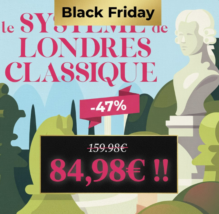 fablibi's tweet image. 🚨 OFFRE SPÉCIALE BLACK FRIDAY 🚨

Maîtrisez le Système de Londres Classique comme jamais ! 

Profitez de -47% sur notre cours vidéo exclusif :  ~159.98€~ ➡️ Seulement 84.98€ !!

Ne manquez pas cette offre temporaire ! 

👉 chessable.com/le-systeme-de-…

#BlackFriday #Échecs…