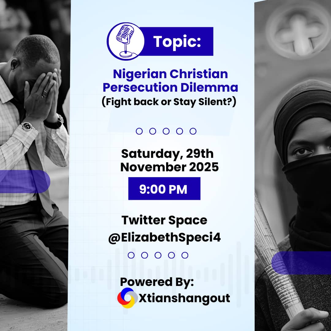 ifiokabasiokop's tweet image. X SPACES ARE BACK!!!

This week, we are stepping into an even more urgent national conversation.

Across Nigeria, Christians continue to face intimidation, hostility, and pressure in different forms. The big question is:

*Should Christians fight back or stay silent?*

Join us as