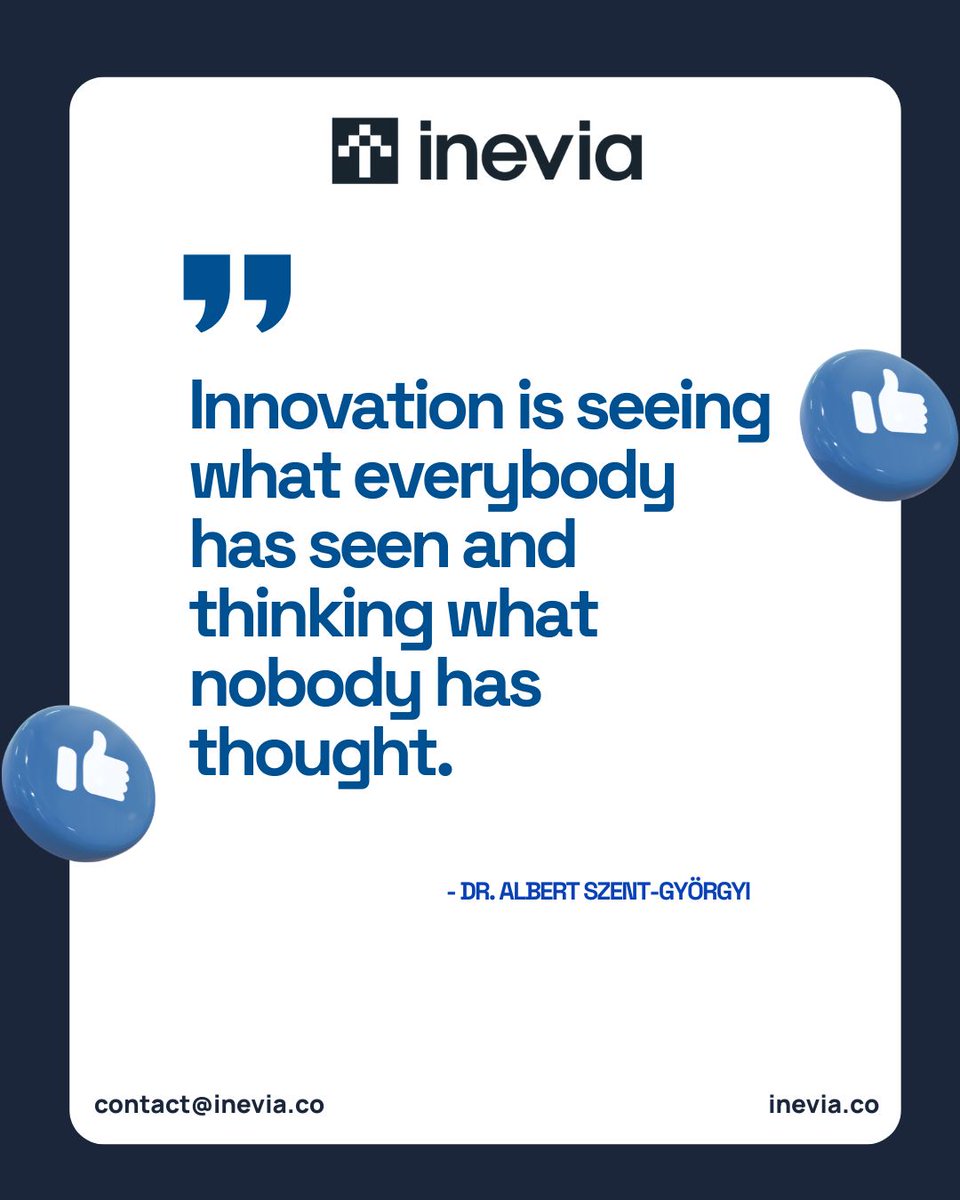 Ineviausa's tweet image. Innovation isn’t just about new ideas - it’s about seeing possibilities where others see limits. 

#InnovationMindset #ThinkDifferent #TechInspiration #FutureFocused #SmartManufacturing #Industry40 #DigitalTransformation #InspiringLeaders #MondayMotivation #Inevia