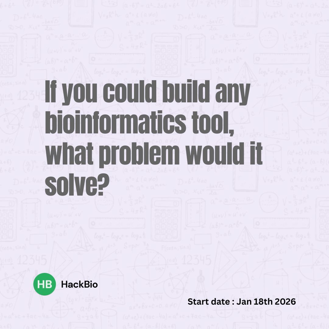 TheHackbio's tweet image. There HAS to be a better way to do this.
You&apos;ve said it. We&apos;ve said it. Every bioinformatician has said it 
What problem in bioinformatics would you solve if you could? Drop your comments 👇.

🔗 Registration open: buff.ly/c8p5cFi 
$20 discounted 
$45 for 3 friends