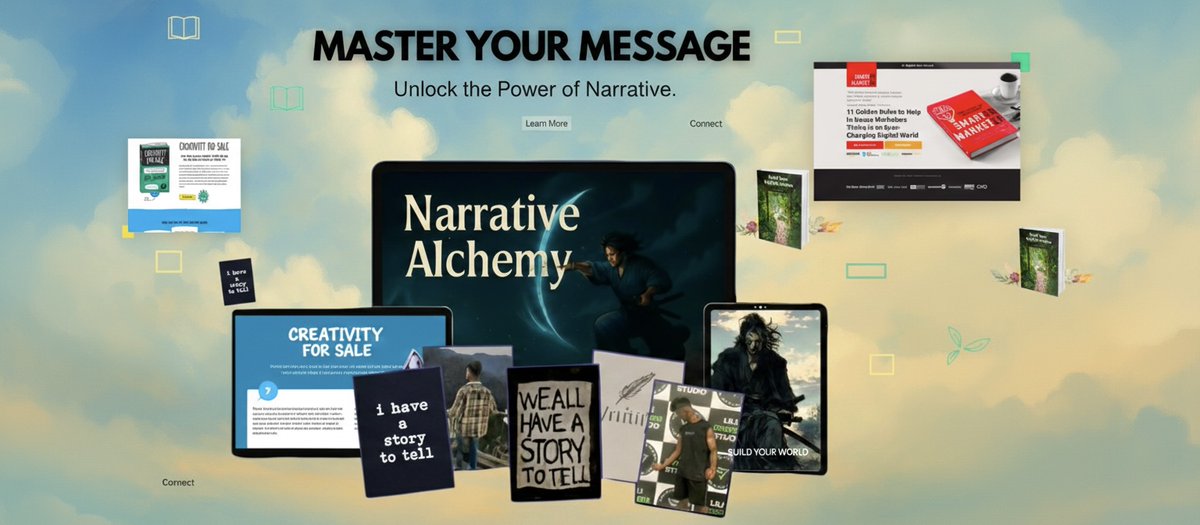 Narrative Alchemy is LIVE.

7 days.

7 deep transformations.

A full breakdown of the skill entrepreneurs overlook until their brand flatlines:

Story.

This is for you if…

- Your posts feel invisible no matter what
- You want people to stop, feel, reply, and trust you
- Your