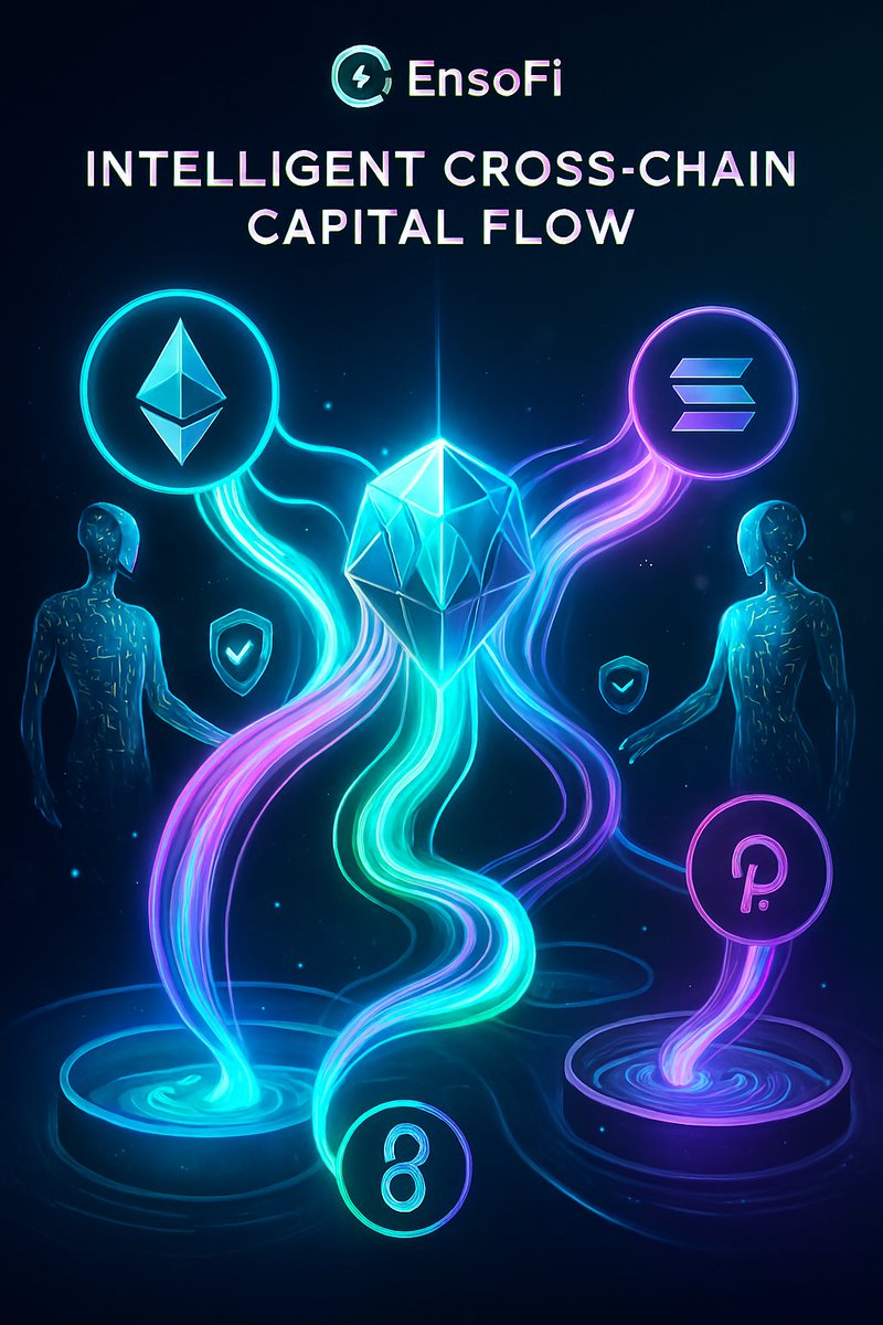 sho1a_emmanuel's tweet image. By transforming fragmented liquidity into a smooth, intelligent flow across chains, @Ensofi_xyz  is revolutionizing the way capital moves in DeFi.

 @Ensofi_xyz uses AI-driven techniques that handle money independently rather than manually bridging assets and taking on the…