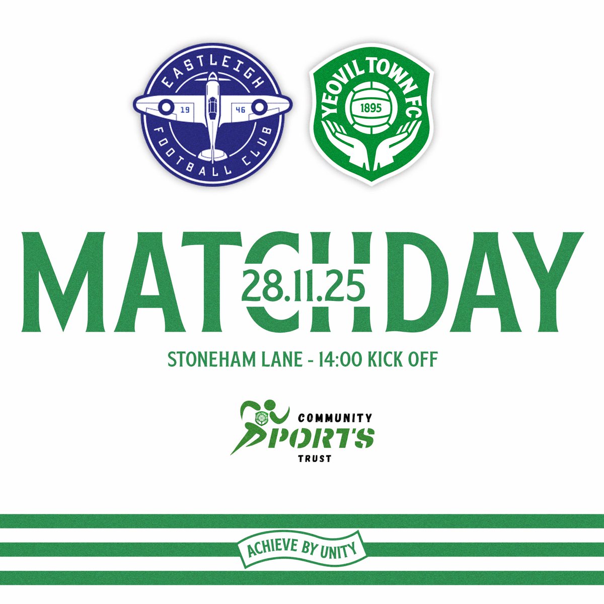 Matchday! ⚽️

We head to Hampshire for the second time this week as we face Eastleigh in the National League U19 Alliance League Cup.

#YTFC 💚