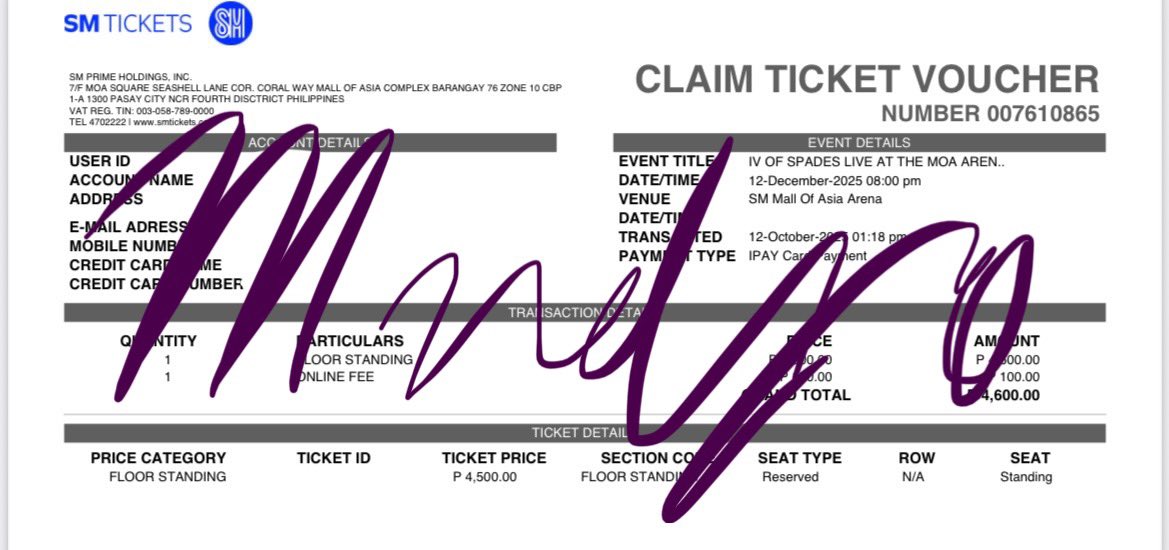 mndyroo's tweet photo. WTT IVOS CONCERT TIX

have: Day 1 (Dec 12) FLOOR STANDING (unclaimed)

want: Day 2 (Dec 13) FLOOR STANDING

-mas prefer na unclaimed so we can claim it together 
-meet ups only SM Fairview or SM Novaliches
#IVOS #IVOSConcert https://t.co/iAhp4lNMQB