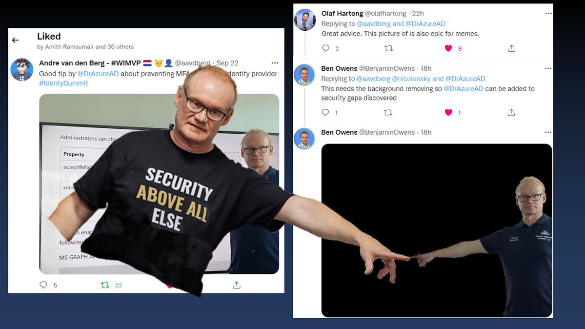 DrAzureAD's tweet image. I noticed that @brucon talks are published in Youtube, including my &quot;Epic&quot; talk on Entra ID Token Theft Protections! 

Besides the technical part, by watching the talk you&apos;ll learn:
✅ How to survive live-only-demo-talk when network isn&apos;t working 🥵
✅ How to reveal your demo…