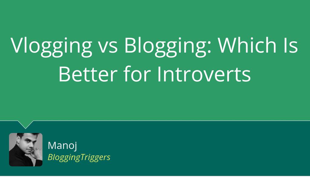 BforBloggingHQ's tweet image. #Vlogging vs #Blogging: Which Is Better for #Introverts @HeartofManoj
lttr.ai/AlhPy