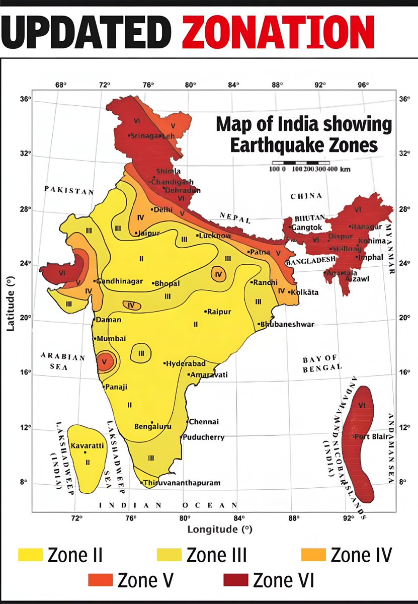 bangalore's tweet image. India unveils new quake seismic map: Entire Himalayas in highest-risk

Bengaluru is in Zone II