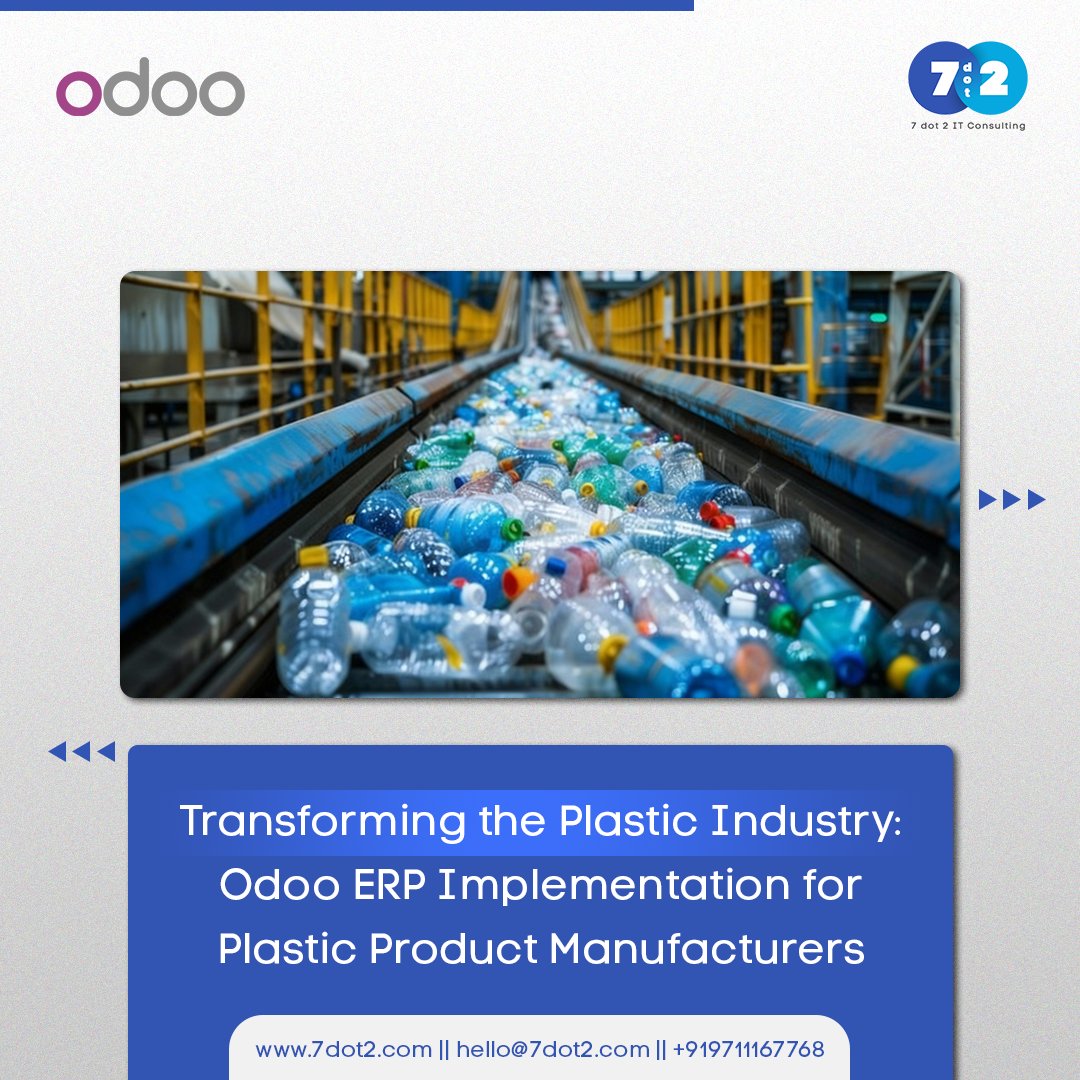 7dot2it's tweet image. Odoo ERP is reshaping plastic manufacturing—from boosting inventory accuracy to enabling full traceability and smarter decisions. In a competitive market, ERP is now a must.

Read the blog: 7dot2.com/transforming-t…

#OdooERP #PlasticManufacturing  #7dot2ITConsulting