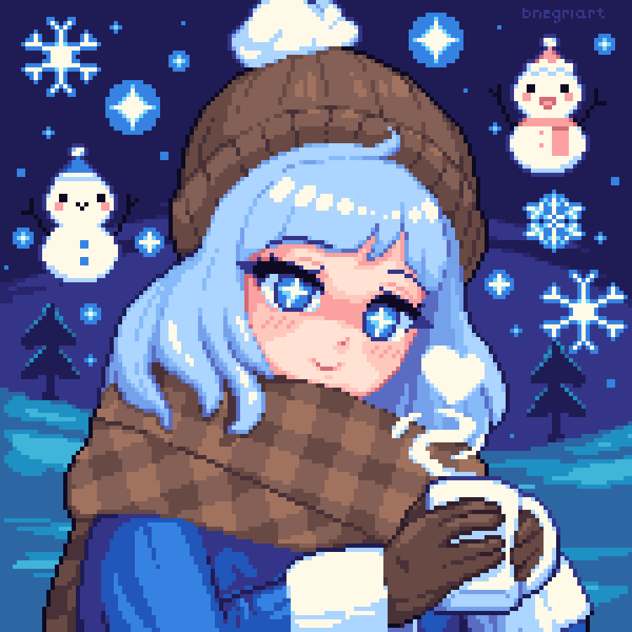 Pixel arte de inverno que eu fiz para o app Color by Number da Wildlife.
#pixelart #gamedev #games