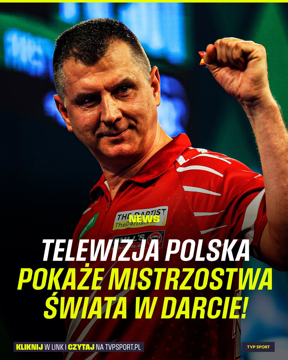 Pytaliście w listach... 𝐰𝐢𝐞̨𝐜 𝐨𝐝𝐩𝐨𝐰𝐢𝐚𝐝𝐚𝐦𝐲 🤩🎯

Telewizja Polska pokaże mistrzostwa świata, które będą rozgrywane od 11 grudnia do 3 stycznia w Londynie. W rywalizacji weźmie udział aż trzech reprezentantów naszego kraju.