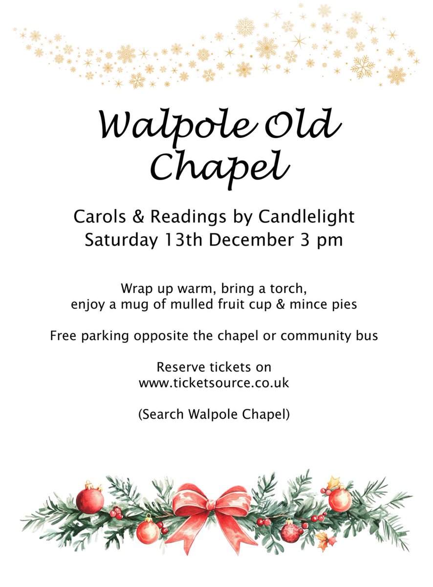 Looking forward to welcoming you at the Chapel for our annual Carols and Readings. #carols #christmas #chapel