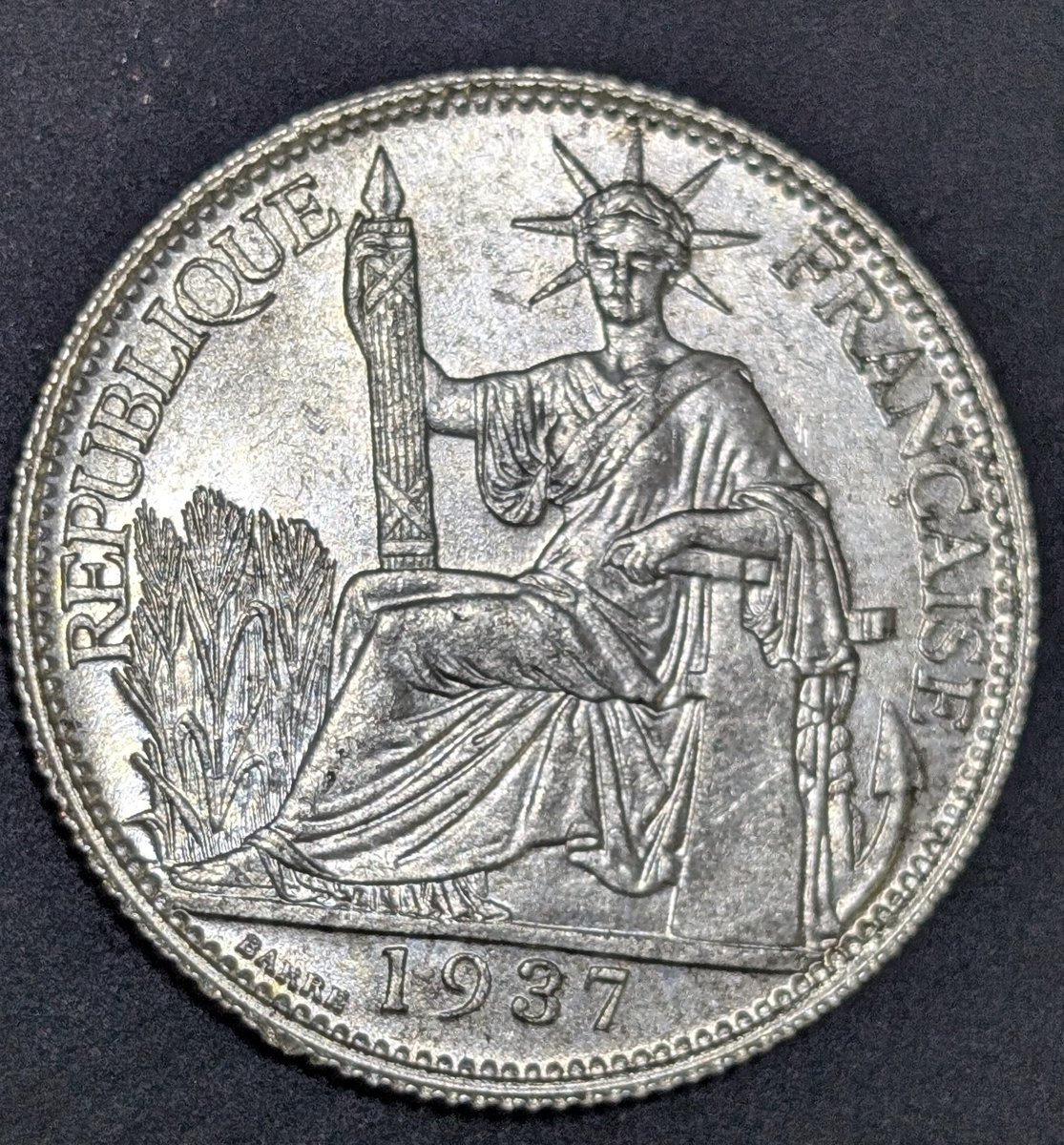 1924年フランス領インドシナ マリアンヌ20セント 大珍❗️ 1924年