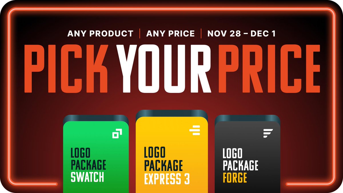 logogeek's tweet image. So much going on with Black Friday, so likely sick of all the emails &amp;amp; posts, but if you’re not already using Logo Package Express, now’s the best time as they&apos;re doing a Pick Your Own Price offer until Monday. 
&amp;gt; gumroad.com/a/877376627

#LogoDesign #LogoDesigner #Branding